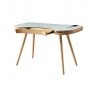 San Francisco Smart Desk - Oak/White Glass Top San Francisco Smart Desk - Oak/White Glass Top