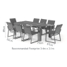 Maze Rattan Ltd Maze Manhattan 8 Seat Rectangular Aluminium Dining Set