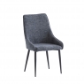 World Furniture Cleveland Textured Fabric Dining Chair in Deep Blue
