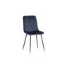 World Furniture Indy Velvet Dining Chair in Deep Blue