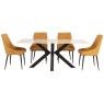 Cleveland 1.8m Dining Set in Kass Gold with x4 Cleveland Chairs