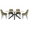 World Furniture Cleveland 1.8m Dining Set in Kass Gold with x4 Cleveland Chairs