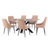 World Furniture Cleveland 1.8m Dining Set in Rebecca Grey with x4 Cleveland Chairs
