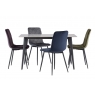 Indy 1.6m Dining Set in Rebecca Grey with x4 Indy Chairs