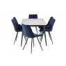 World Furniture Indy 1.6m Dining Set in Rebecca Grey with x4 Indy Chairs