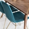 Baker Furniture Alice Velvet Teal Blue Dining Chair