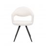 Baker Furniture Jasmine Boucle Fabric Misty Grey Dining Chair