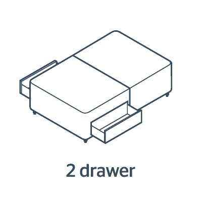 2 Drawers - Footend