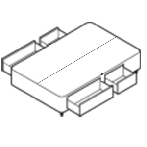 Standard True Edge Base - 2+2 Drawers