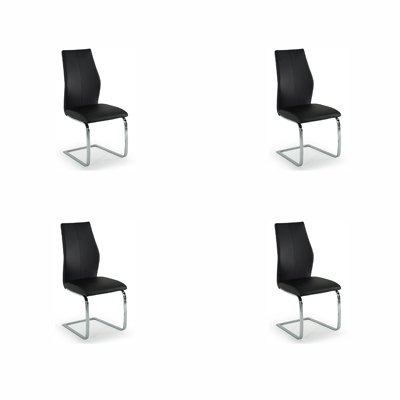 x4 Elza Black Chairs