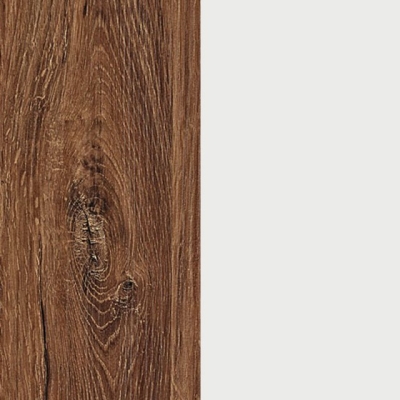 Stirling Oak Carcase & White Glass Front