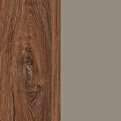 Stirling Oak Carcase & Fango Glass Front