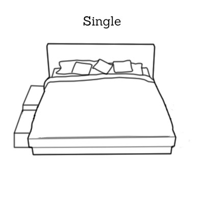 Padded Top Divan Base - 2 Drawers (Left Side)