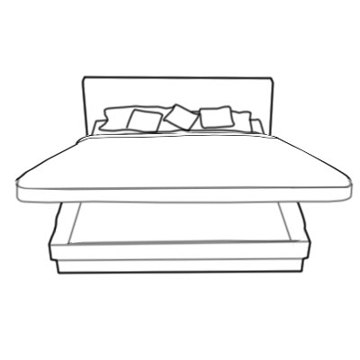 Padded Top Divan Base - Ottoman (End Opening)