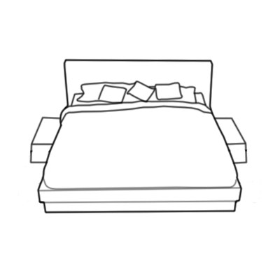 Padded Top Divan Base - 2 Drawers (Head End)