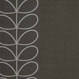Headboard: Linear Stem Charcoal / Sides: Foyle Dark Grey