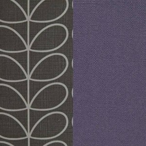 Top: Foyle Purple / Sides: Linear Stem Charcoal Light Grey
