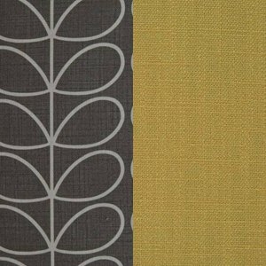 Top: Foyle Yellow Olive / Sides: Linear Stem Charcoal Light Grey