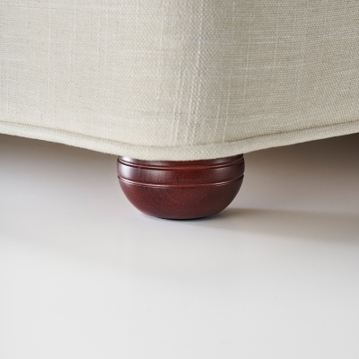 Wooden Bun Foot - Mahogany Finish (Set Of 6)