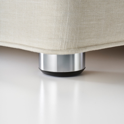 Wood/Metal Foot - Chrome/Ebony Finish (Set Of 6)