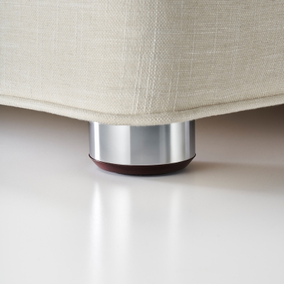 Wood/Metal Foot - Chrome/Mahogany Finish (Set Of 8)