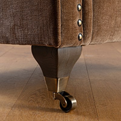 Antique Ash Antique Brass Castor Leg/Antique Studs Combination