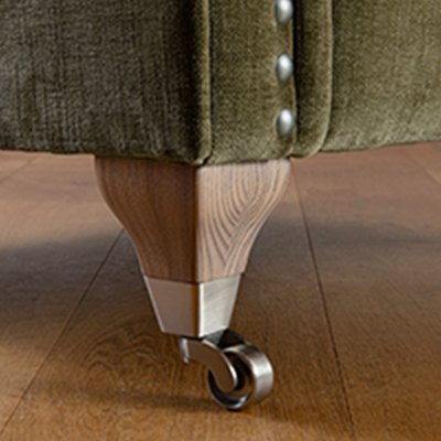 Grey Ash Brushed Nickel Castor Leg/Pewter Studs Combination