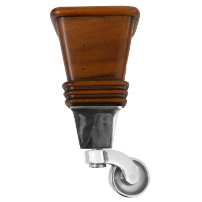 Front Foot Castor - Antique/Chrome