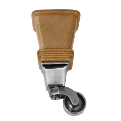 Front Foot Castor - Beech/Chrome