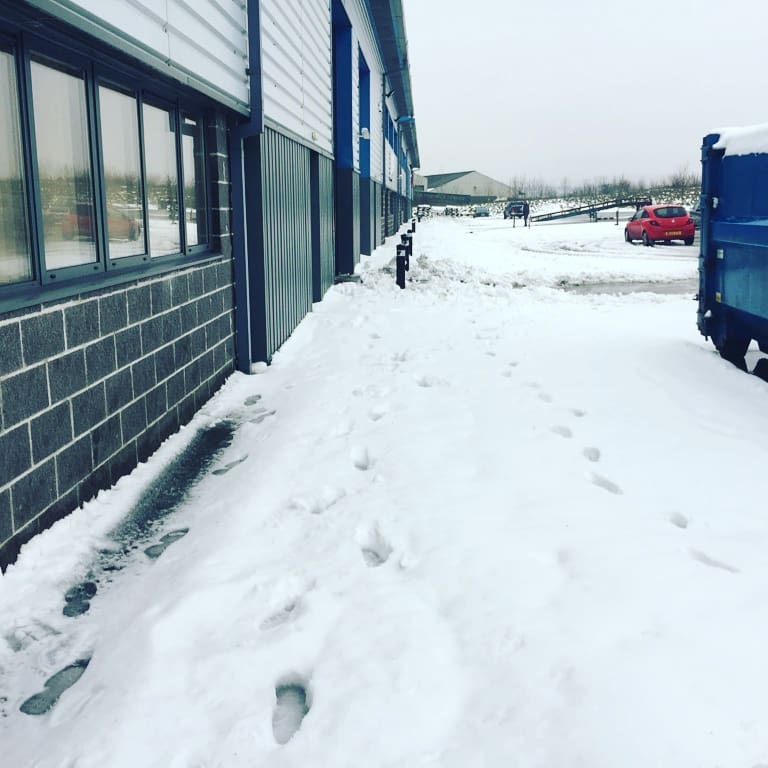 Furniture World Head Office in the snow