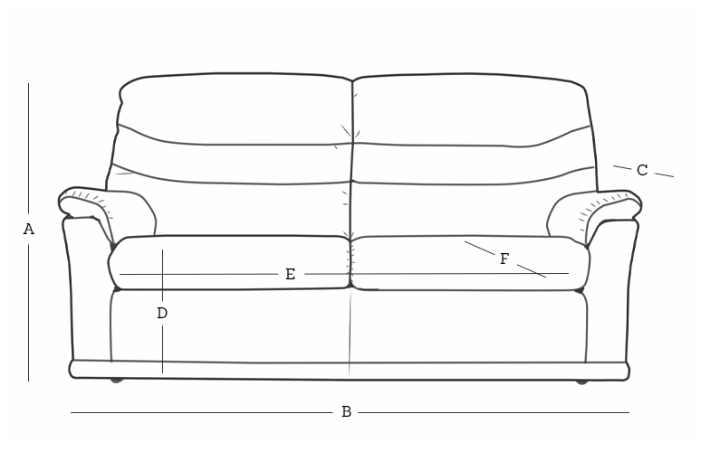 G Plan Malvern Fabric 3 Seater Sofa with 2 Cushions 3 Seater Sofas