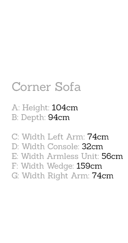 Ellena Corner Sofa Dimensions